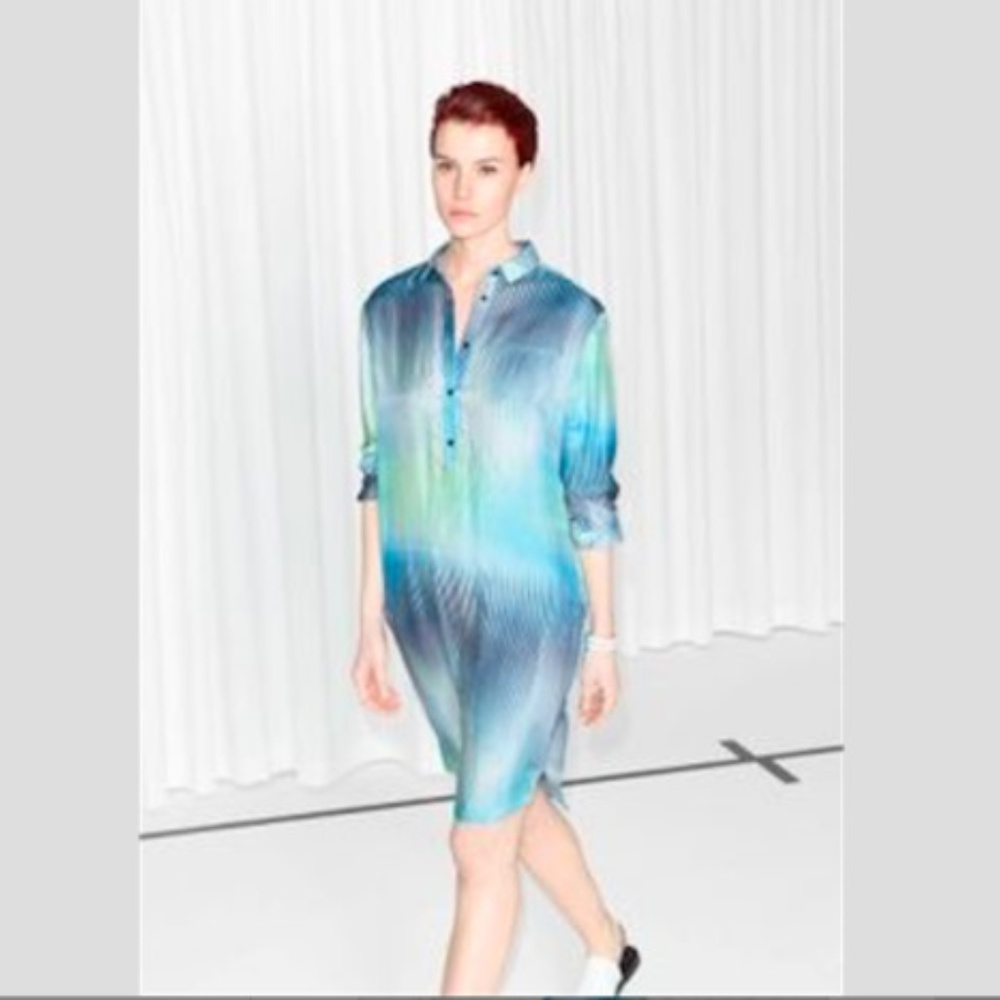 & Other Stories Long Shirt Mediterranean Dress